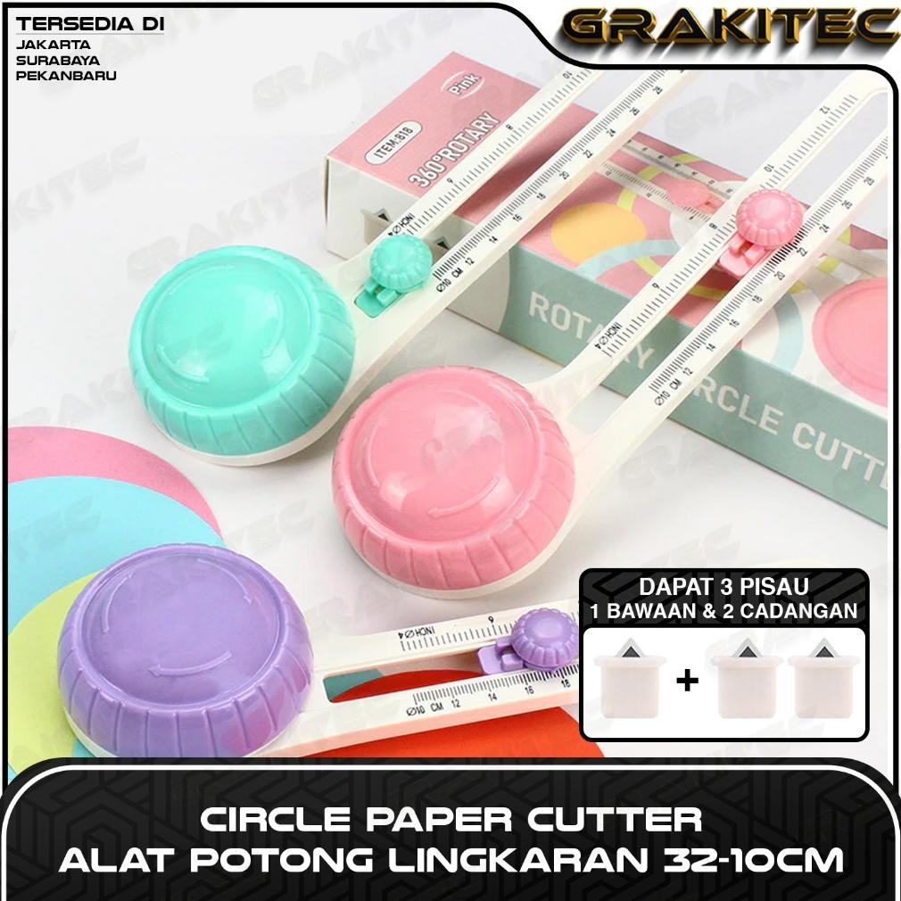 

Promo Circle Cutter Premium 10 Cm - 32 Cm / 4 Inc - 12 Inc Pisau Alat Potong Kertas Sticker Bulat / Lingkaran / Bundar Kualitas Eksport Promo