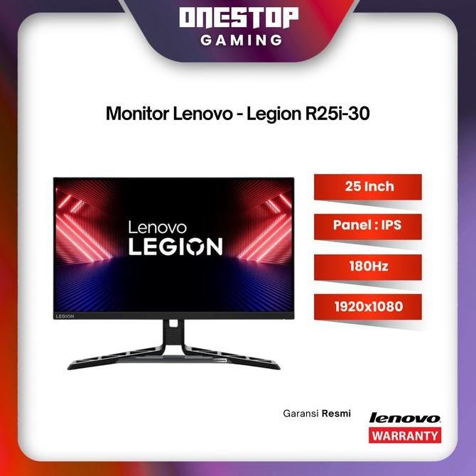 Premium Lenovo Legion R25i-30 Monitor Gaming 25" FHD IPS 180Hz HDR FreeSync