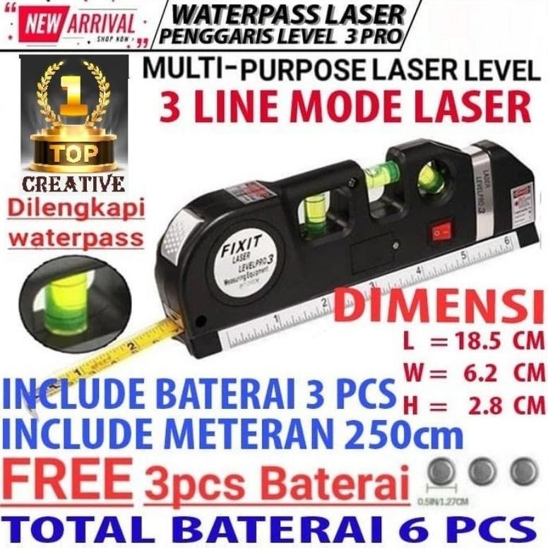 NEW FIXIT LASER LEVELPRO 3 WATERPAS LASER