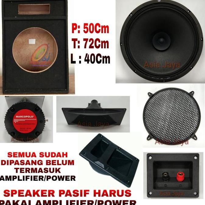 Paket Combo Speaker 15" Acr 15500 + Box 15 Inch + Tweeter Marcopolo New Stok