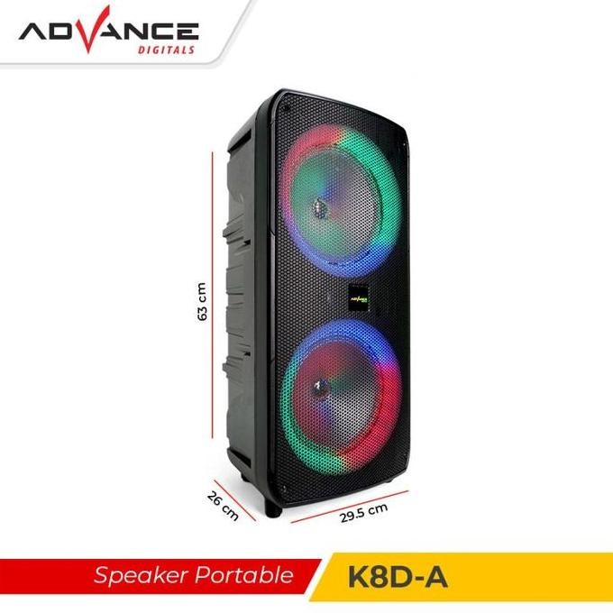 Advance Bluetooth Speaker Portable Karaoke Micro Sd Fm Radio K8D A New Stok