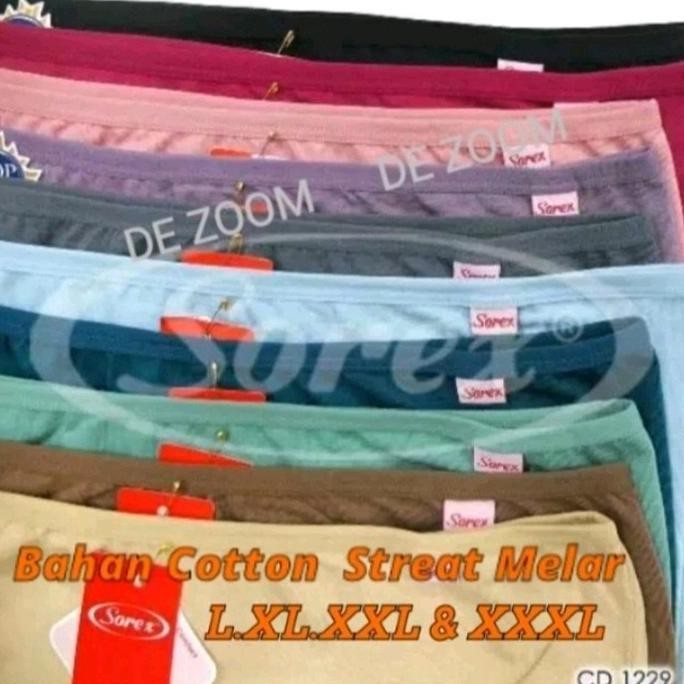 CELANA DALAM WANITA SOREX 1229 BAHAN KATUN BISA MELAR BANYAK MODEL TINGGI MENUTUPIN PUSAR MOTIF POLO
