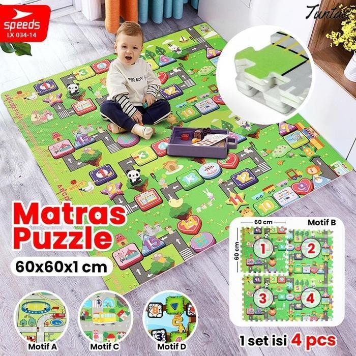 Baru Speeds Matras Evamat 60X60Cm Matras Puzzle Karpet Puzzle Matras Alas Lantai Evamat  Evamat Matr