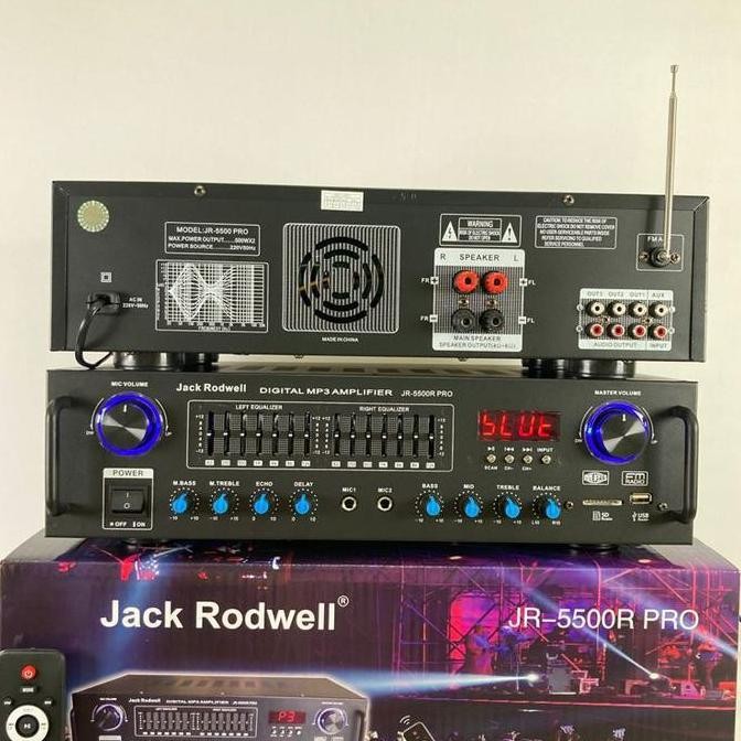 Amplifier Bluetooth Power Amplifier Jack Rodwell Jr 5500R Pro New Stok
