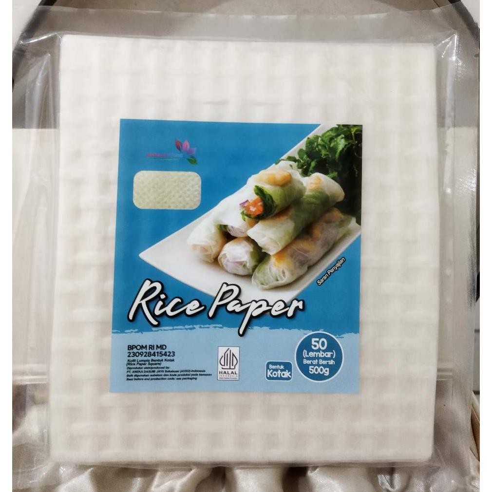 

Ready Rice Paper Kulit Lumpia Spring Roll Vietnam Bahn Trang - Kotak - 500G - 50 Lembar - Halal