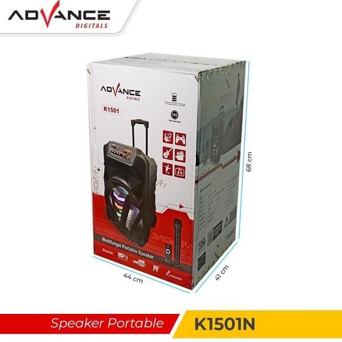 Speaker Portable Advance K 1501 N K1501N 15" Bluetooth Meeting Speaker New Stok