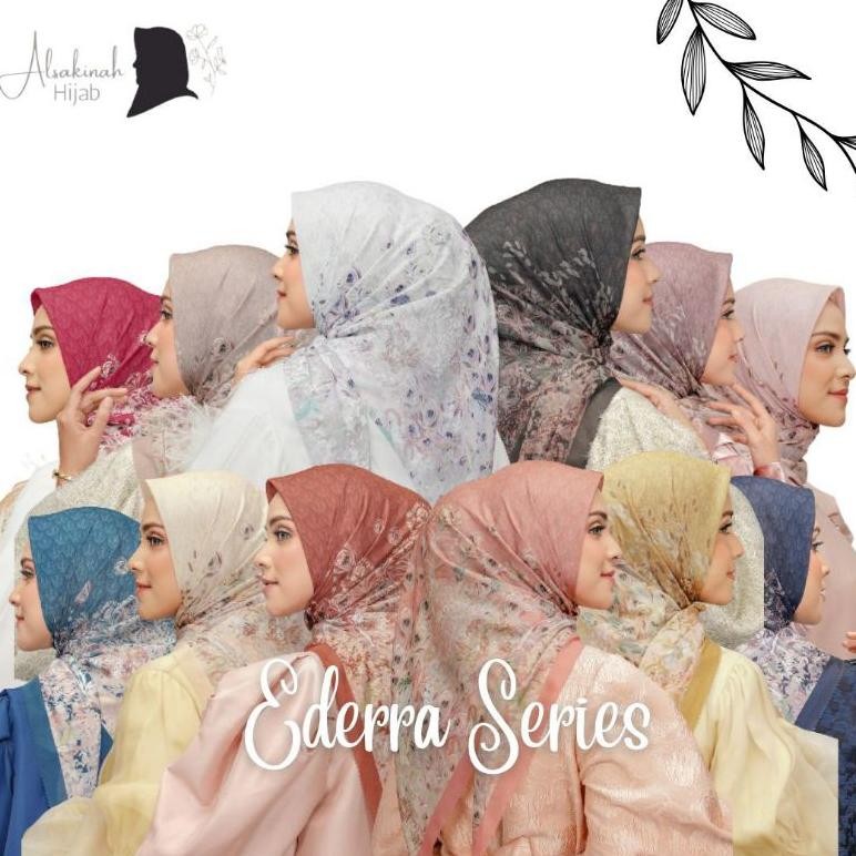 HIJAB SEGIEMPAT MOTIF EDDERA SERIES TERBARU VOAL PREMIUM