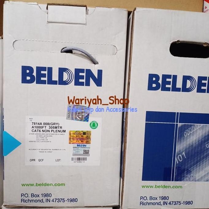 Cable Utp Cat.6 Belden New Stok