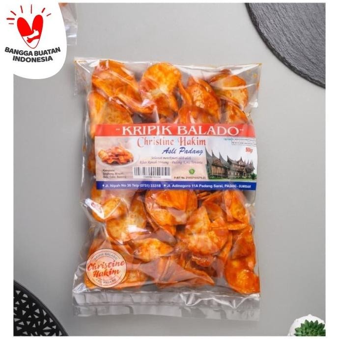 

PJ keripik balado christine hakim Bulat 500g /sanjai balado christine hakim