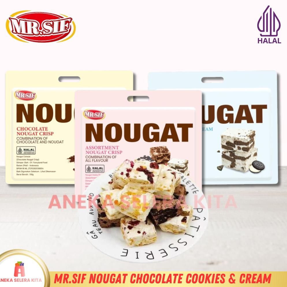

PJ MR.SIF Nougat Crips Rasa Chocolate Cookies & Cream 150gr