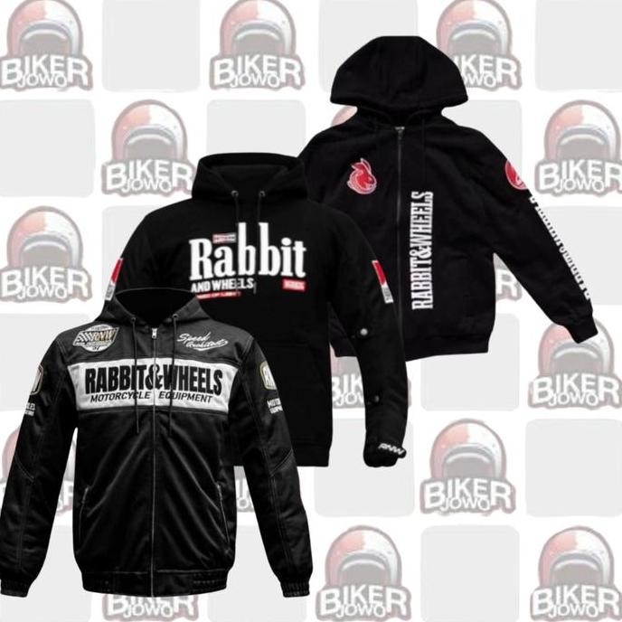 Hoodie Motor Rabbit And Wheels Bikers Jacket Hits Strike Trend Jamper MURAH