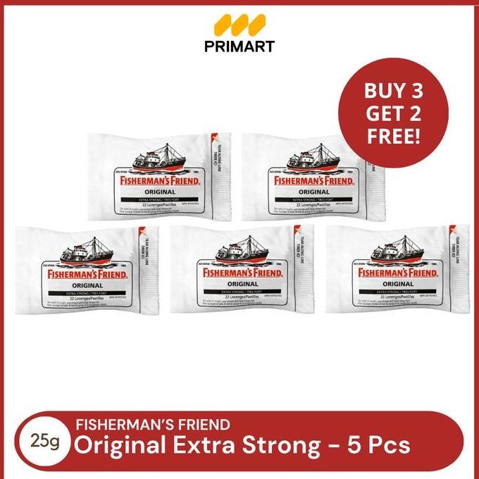 

Fisherman'S Friend Permen Mint Original Extra Strong 25Gr Buy 3 Get 2 Free