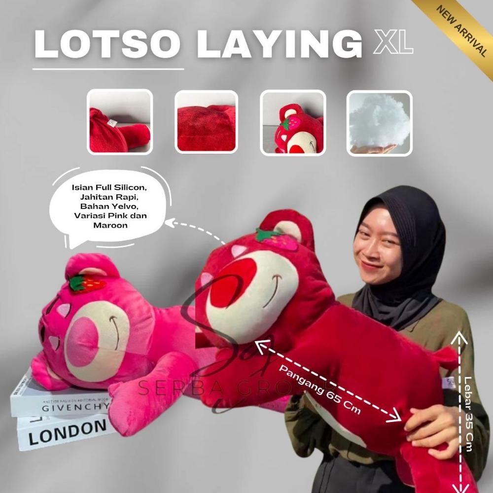 Miniso Boneka Lotso Strawberry Boneka Toy Story Lotso Bear Plush Toy Lotso Lucu Boneka Miniso Hadiah