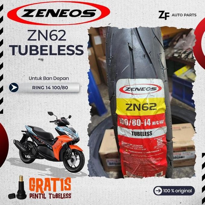 BAN MOTOR AEROX ZENEOS ZN62 Ring 14 TUBELESS DEPAN BELAKANG AEROX MURAH