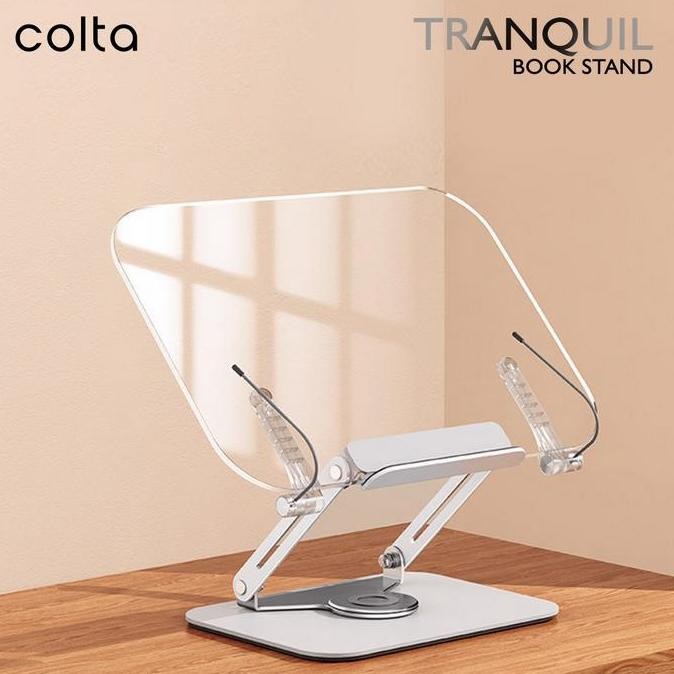 Colta Tranquil Transparant Book Stand Dudukan Penjepit Tatakan Buku