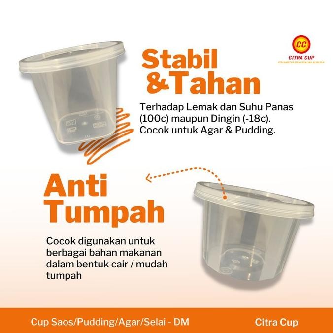 (Expert) Cup Saos Plastik / Cup Pudding / Gelas Agar / Selai DM 100ml