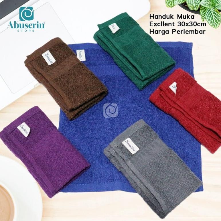 Promo 12 pcs/Satu lusin sapu tangan handuk tebal dan lembut/ganduk muka/slampe handuk/handuk kecil w