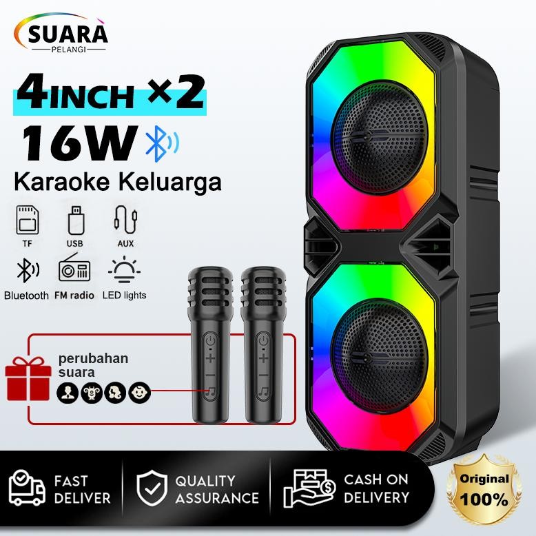 PRO MAX BASSSpeaker Bluetooth Karaoke Besar Super Bass Portable 4 inch Advance Wireless 4260