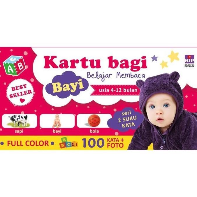 Kartu Bayi Belajar Membaca Usia 4-12 Bulan