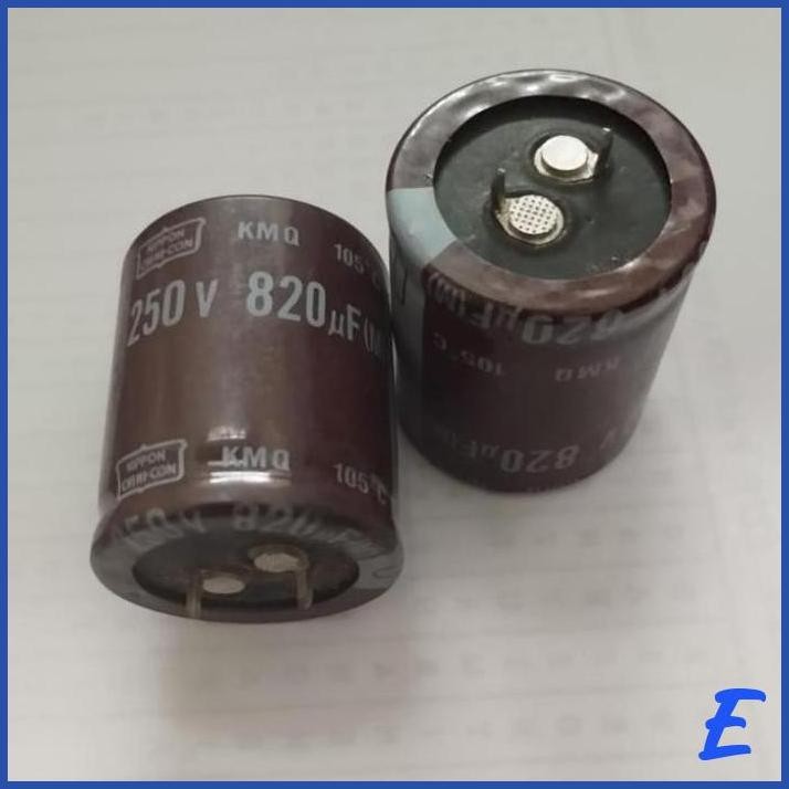 | BHG | ELCO CAPACITOR 820UF 250V NIPPON CHEMICON KMQ - ORIGINAL JAPAN