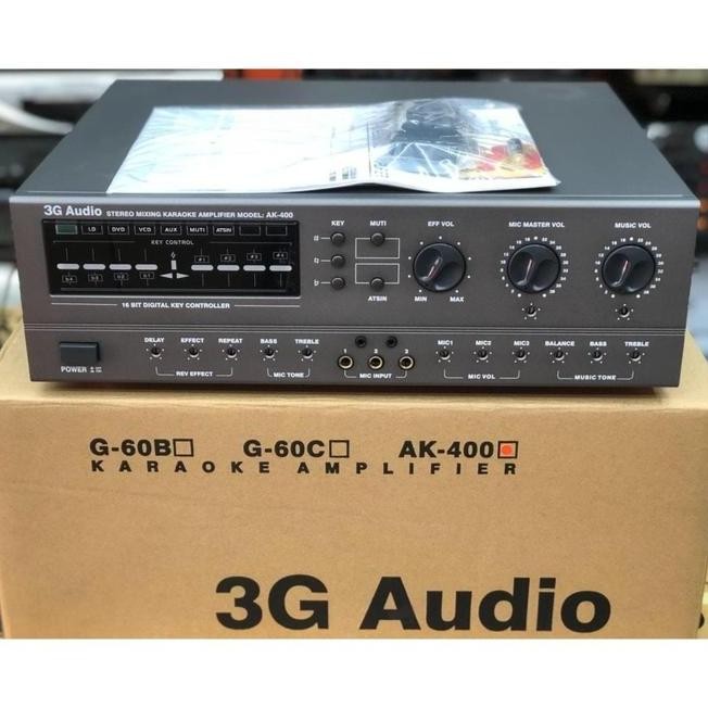 AMPLIFIER MIXER KARAOKE 3G AUDIO AK 400 AK-400 AK400 ORIGINAL