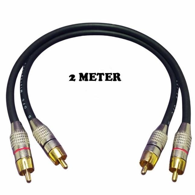 KABEL RCA TO RCA PENDEK AUDIO MIXER AMPLIFIER RCA SILVER 1 SET ACCESSORIES