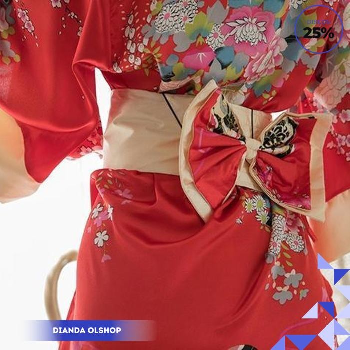 LINGERIE WANITA KIMONO COSPLAY KOSTUM YUKATA GEISHA WANITA JEPANG A398 BAIK
