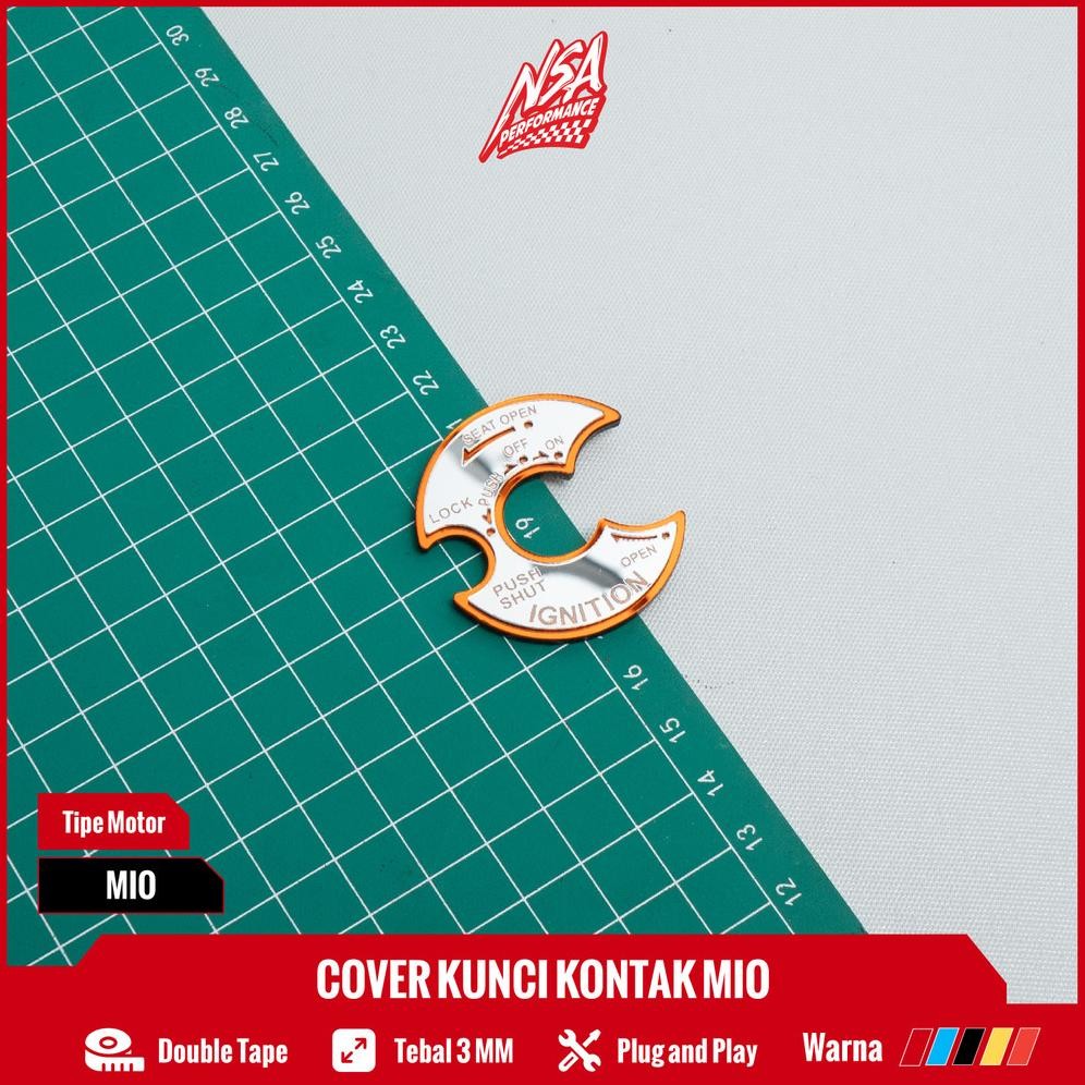 NSA EMBLEM KUNCI MIO GEAR 125 GARNISH KUNCI KONTAK MIO M3 COVER LUBANG KUNCI MOTOR AKSESORIES MIO GE