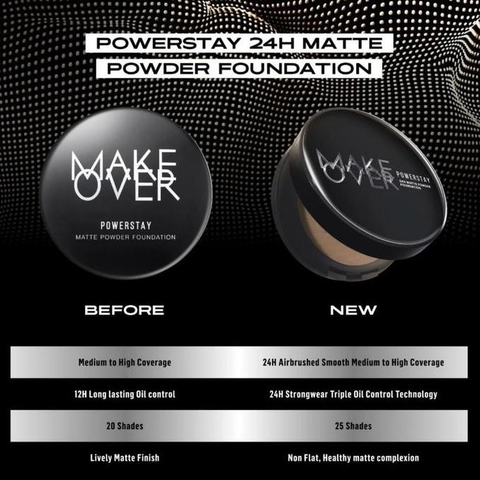 NEW Make Over Powerstay Matte Powder Foundation - make over powder foundation bedak padat bedak twc 