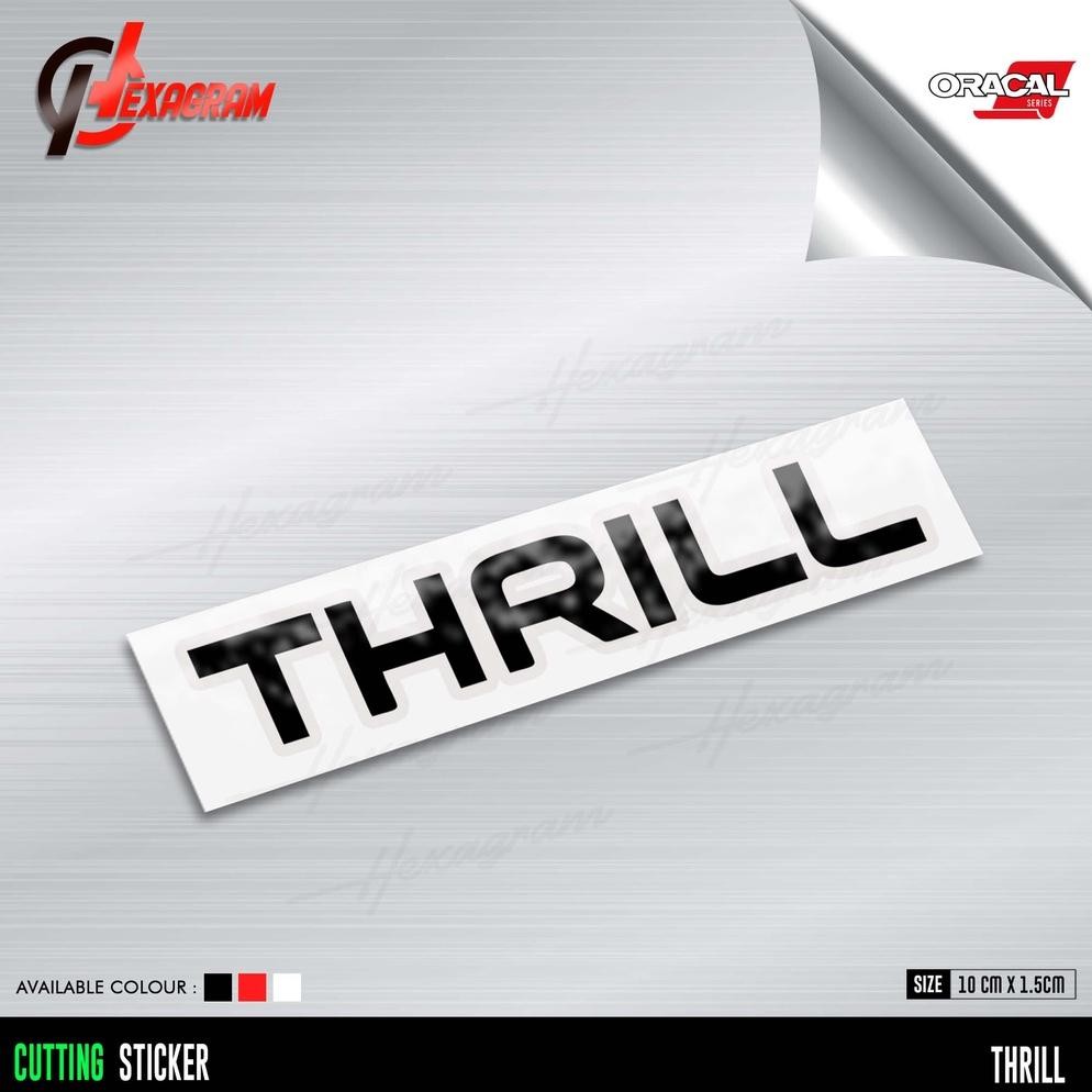 Cutting Sticker Sepeda THRILL Logo | Stiker Sepeda Logo THRILL | THRILL AST nUg