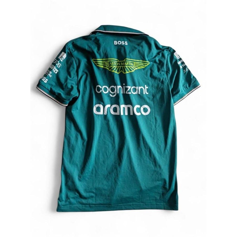 Aston Martin F1 2023 RARE Team Issue Polo Hugo Boss. Kaos Polo Wanita