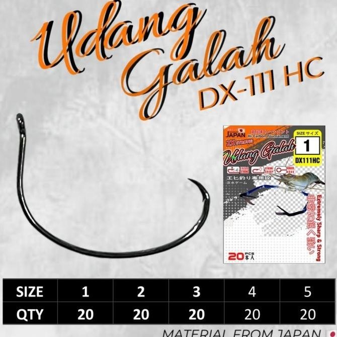 Kail Pancing Mata Kail Udang Galah AXZ Udang Galah DX-111HC AST nUg