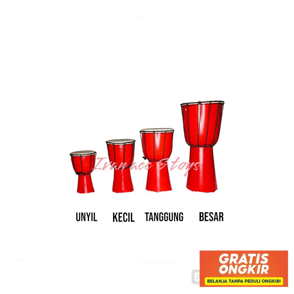 Jimbe Mainan Anak / Gendang Anak Murah / Jimbe Alat Musik Darbuka