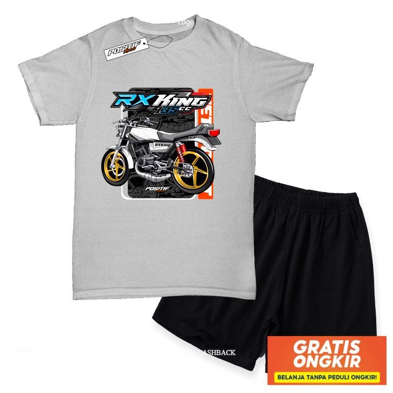 Baju Kaos Anak Setelan Motor Rx King Putih | Positif Merch