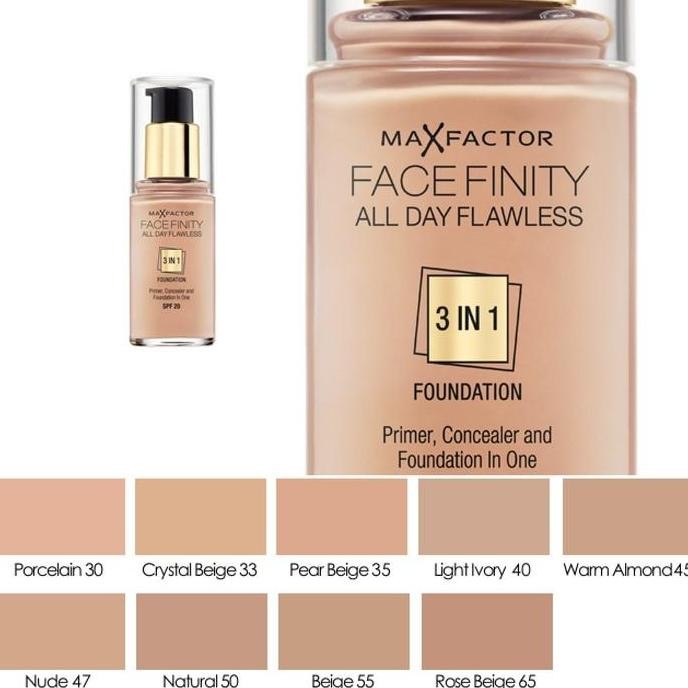 BEBAS ONGKIR - Max Factor Facefinity 3in1 Foundation All Day Flawless #75 Golden
