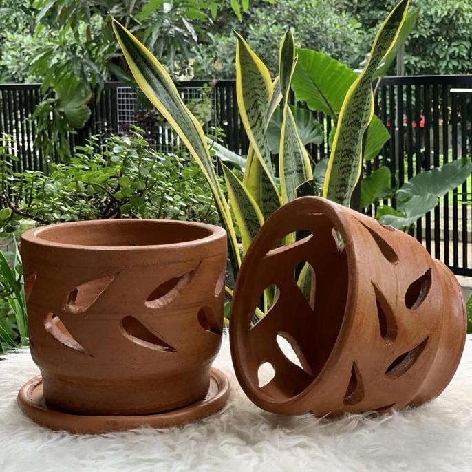 fresh Pot Teracotta Anggrek D15 Pot Tanah Liat Anggrek D15 Pot Gerabah D15 murah