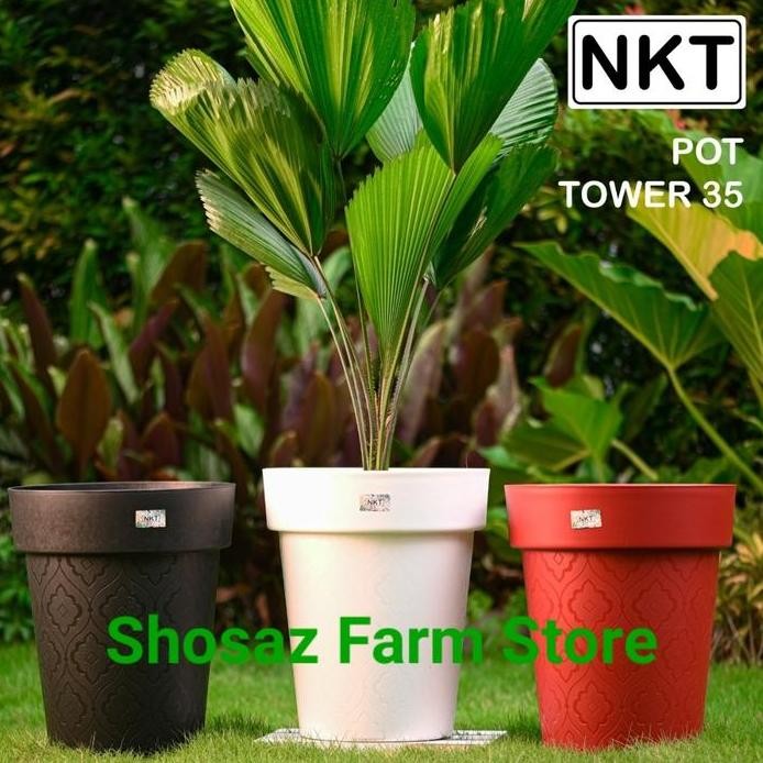 fresh Pot bunga tanaman Tinggi TOWER 35 cm / NKT TOWER 35 murah