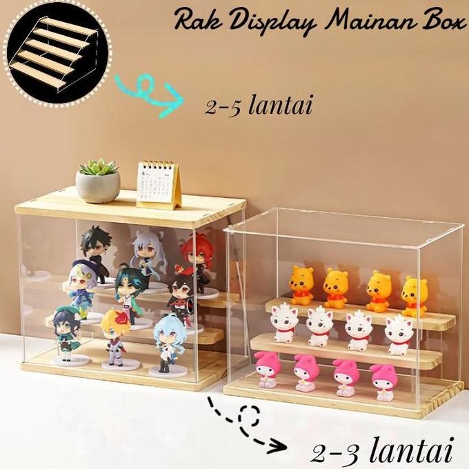 

Terlaris [Vinnatsu]2-5 Lantai Action Figure Box Rak Display Mainan Box Display Storage Transparent Boxes Full Acrylic Blind Box Bricks Box Pajangan Koleksi
