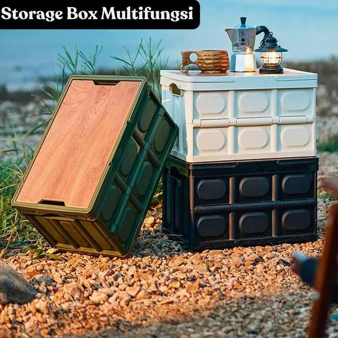 

Terlaris Kotak Penyimpanan Lipat Serbaguna Foldable Storage Container Box Kayu Plastik