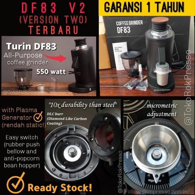 TERMURAH - DF83 coffee grinder all purpose 83mm burr- DF83 Solo / Turin / G-iota