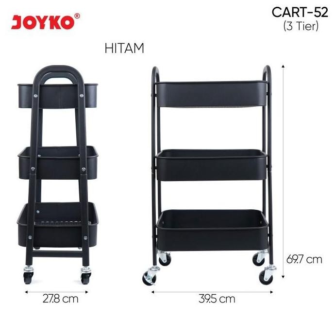 

Terlaris Rak 3 Susun Roda Troli Penyimpanan Rolling Storage Joyko Cart-52