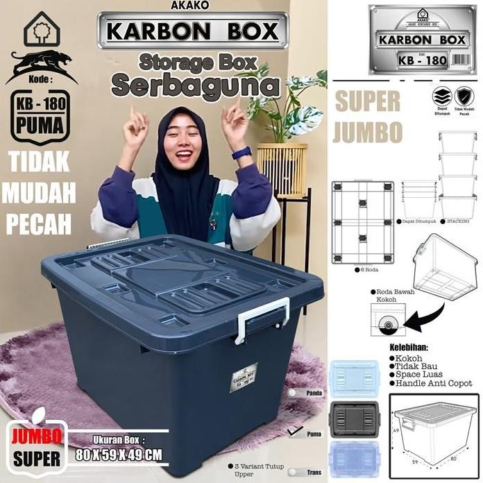 

Terlaris ContainerBox MerkAkakoHongtaSeriPuma WarnaHitam Kb-180 175L