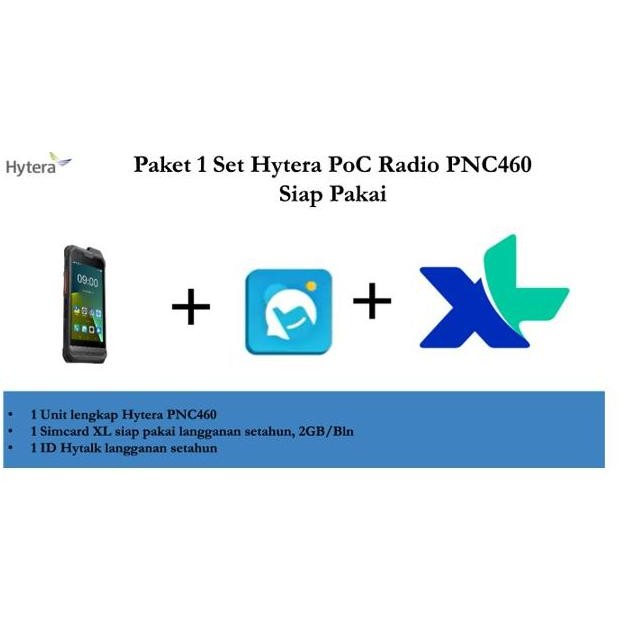 Promo Hytera Pnc460 (1 Set) Siap Pakai Include Id Hytalk Dan Simcard Xl 2Gb/Bln Setahun