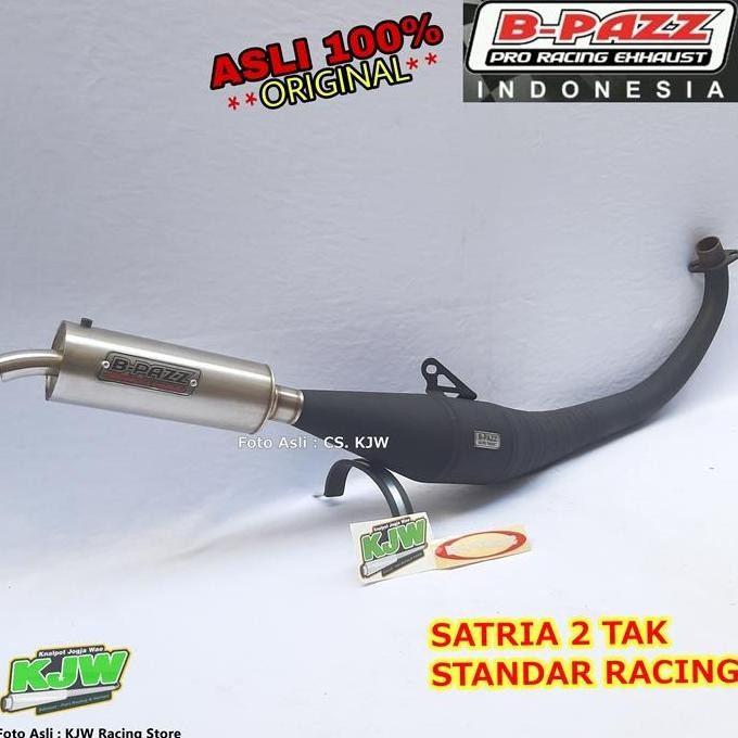 Knalpot BPAZZ SATRIA 2T STD Racing Plat Slencer Stainless Ori Jogja