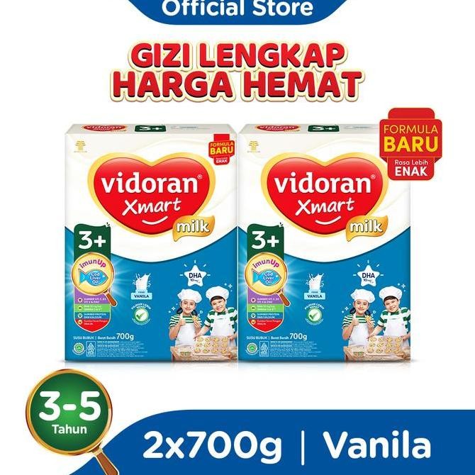 

Vidoran Xmart 3+ Susu Pertumbuhan All Variant [700 G/2 Box] - Bubuk (Exp : 09.2025)