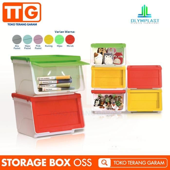 

Terlaris Olymplast Storage Solution Plastic Container Box Kotak Penyimpanan Plastik Serbaguna Oss