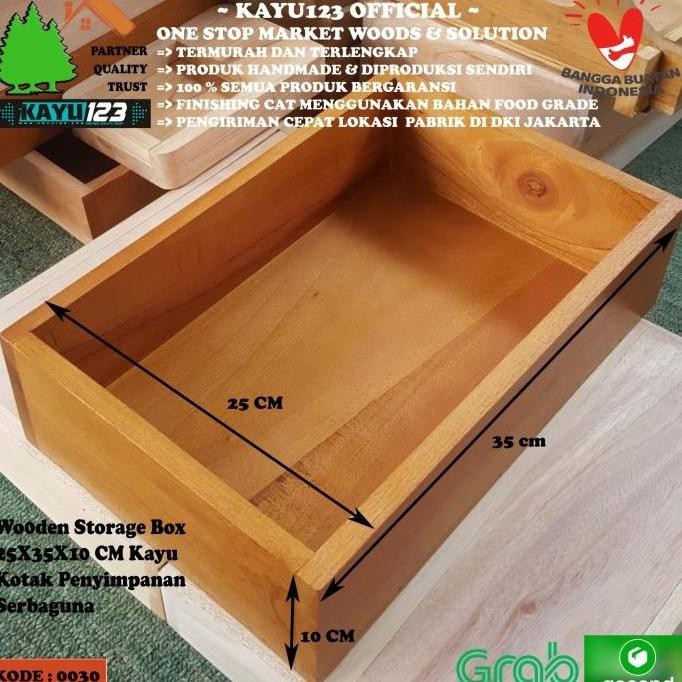 

Terlaris Wodden Storage Box 25X35X10 Cm Kayu Kotak Penyimpanan Serbaguna