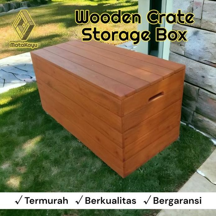 

Terlaris Wooden Crate Kotak Peti Kayu Tutup Storage Box Penyimpanan Serbaguna 6