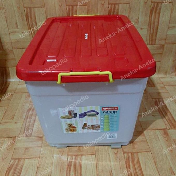 

Terlaris Wagon Container 50 Liter Lionstar Box Roda Penyimpanan Wadah Storage