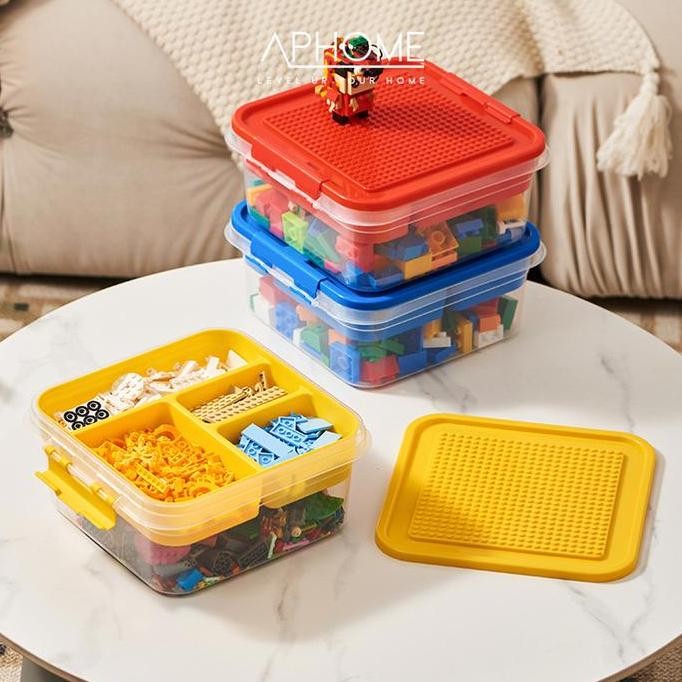

Terlaris Aphome Kotak Lego Block Box Penyimpanan Mainan Lego Brick Toys Storage Wadah Penyimpanan Mainan Anak Rigit